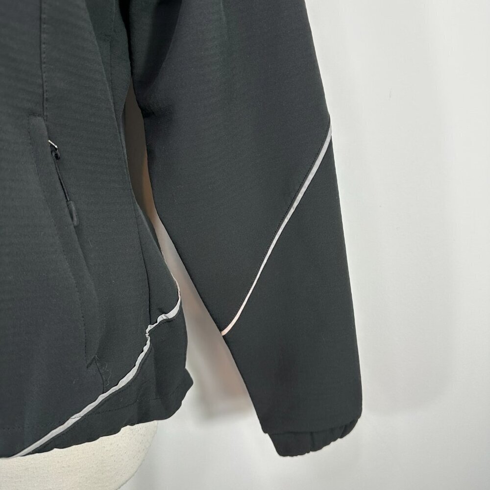 Vintage 90s Nike Full Zip Running Windbreaker Jacket Women’s Size L Gray Black - Picture 5 of 14